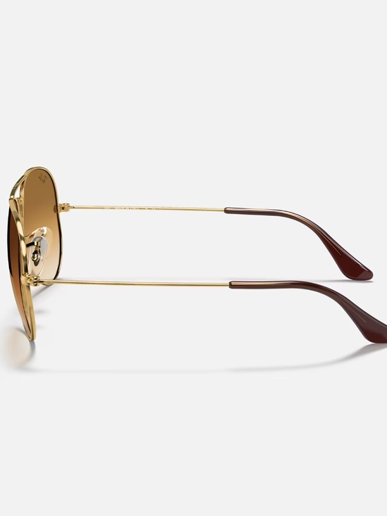 Ray-Ban Aviator Large Metal sunglasses (RB3025) Gold frame/light brown lenses main image 11